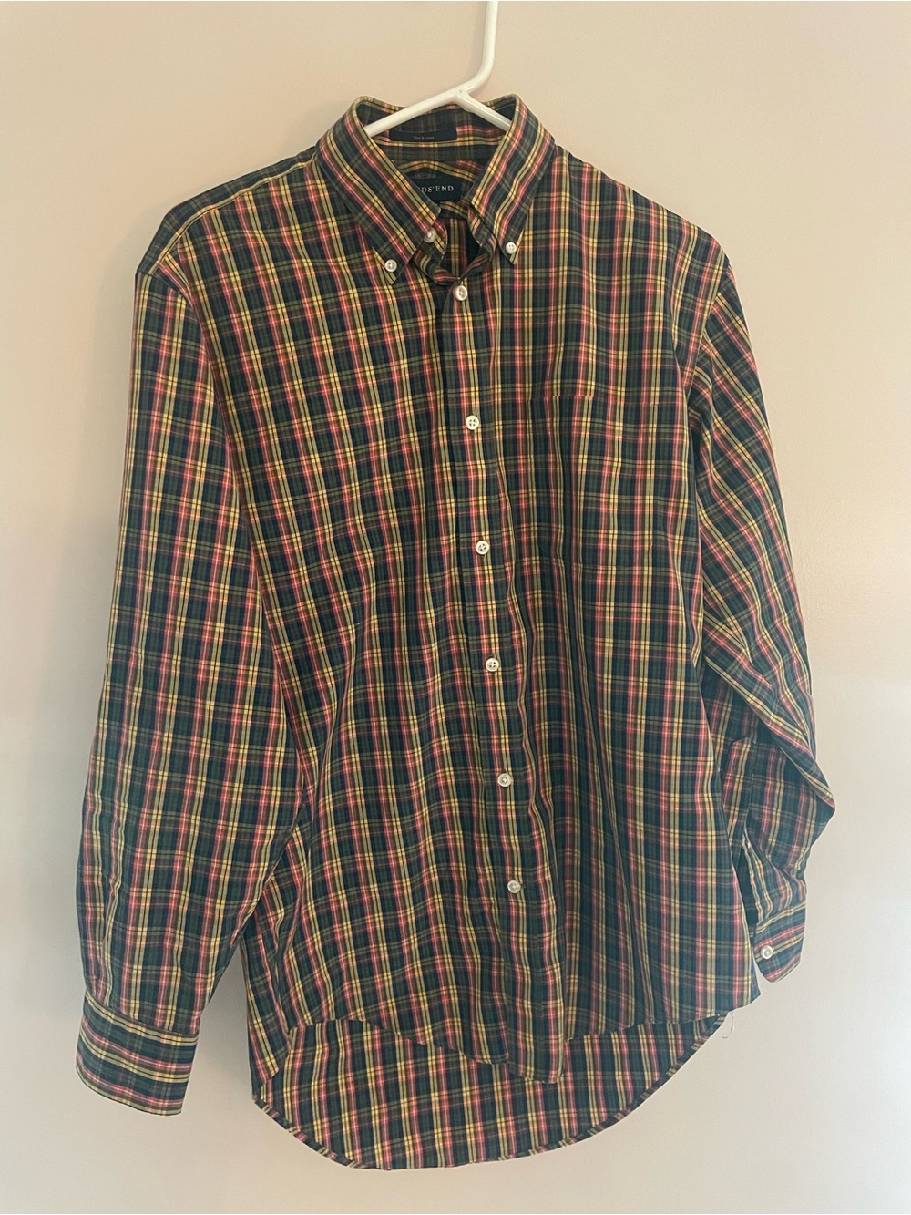 Lands' End Men's Multicolor Plaid Button-Down Shirt